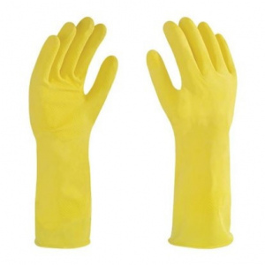 GUANTES AMARILLOS DE PLASTICO