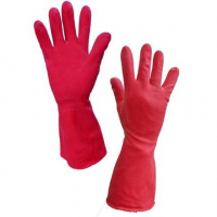 GUANTES ROJO PLASTICO DEL NUMERO 9