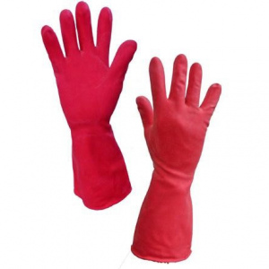 GUANTES ROJO PLASTICO DEL NUMERO 9
